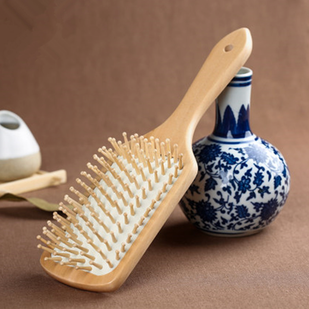 SunVanna™ Houten peddelkussen kam – Glad haar & zachte hoofdhuidmassage
