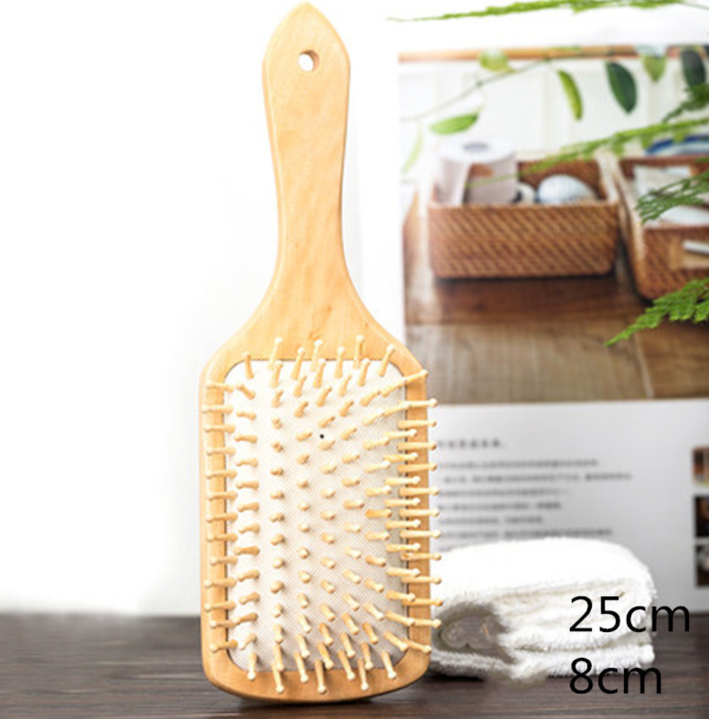 SunVanna™ Houten peddelkussen kam – Glad haar & zachte hoofdhuidmassage